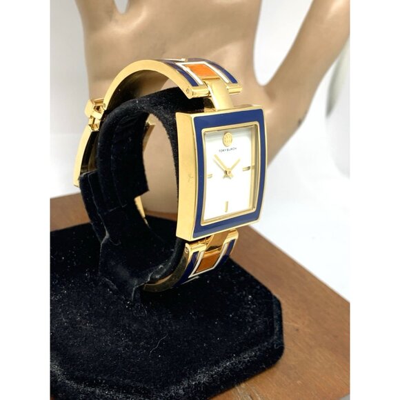 Tory Burch Women's Watch TBW5052 Buddy Quartz Bangle Blue Gold Stainless Steel - Picture 13 of 13